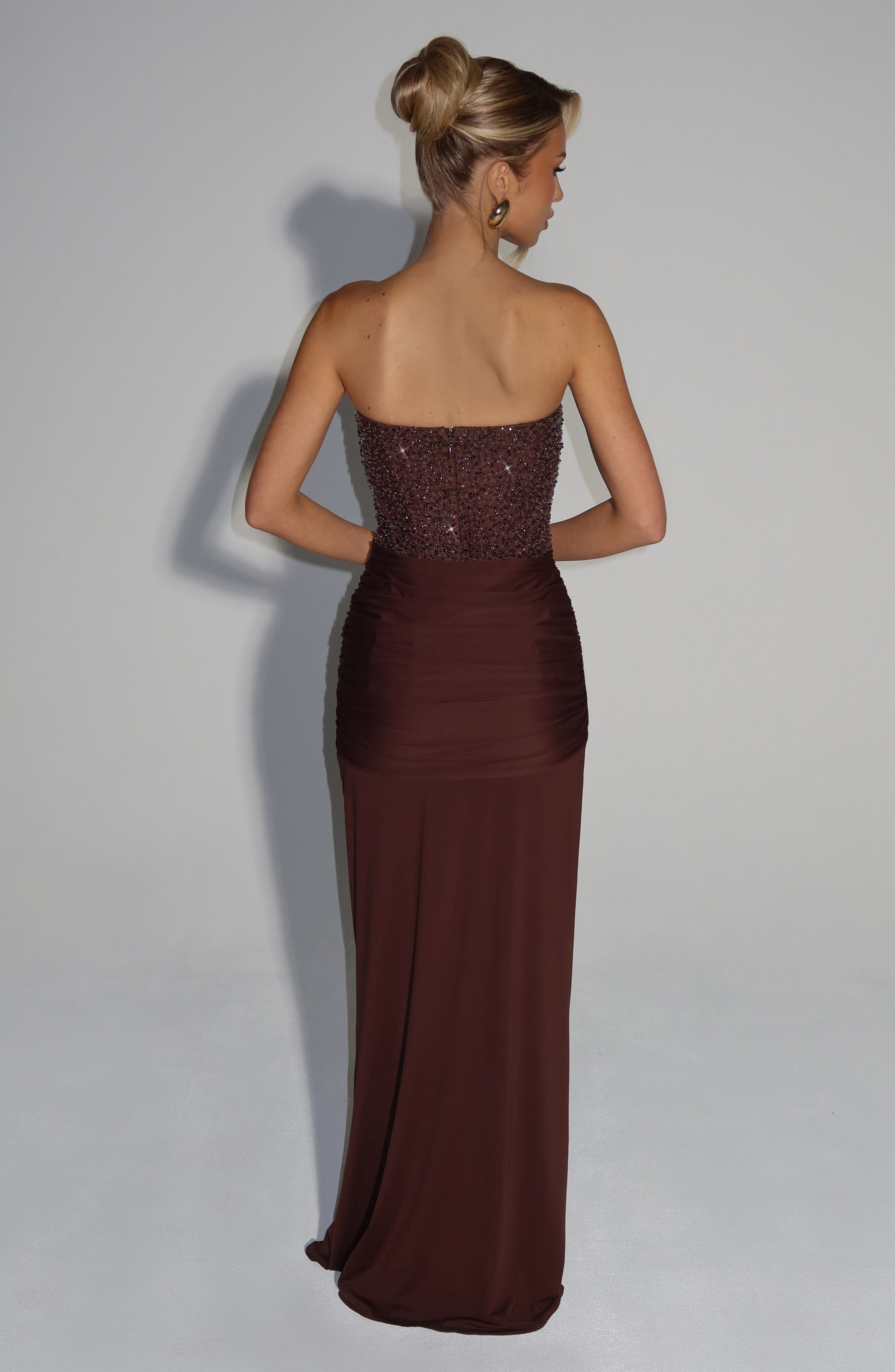 Elaha | Elegant Plum Brown Maxi