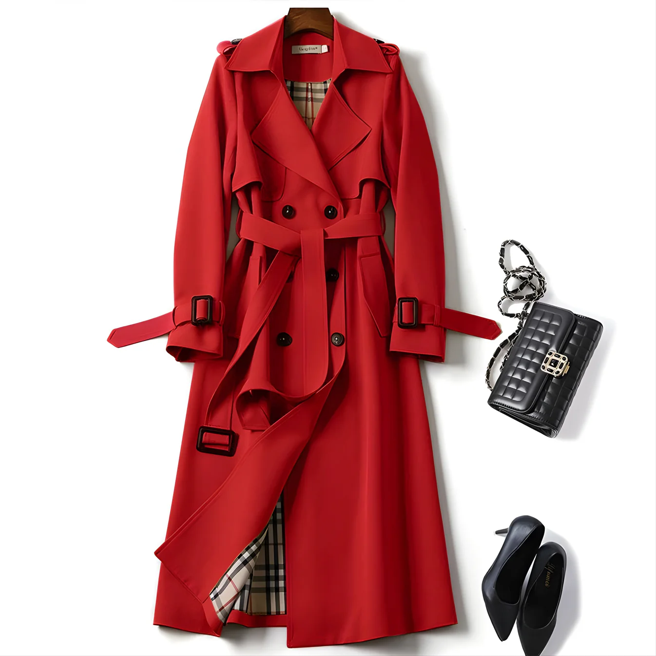 VESPERA – Women’s Double-Breasted Trench Coat
